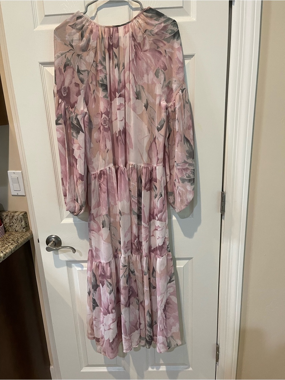 H&M Pink Floral Pleated Midi Dress - Picture 5 of 10
